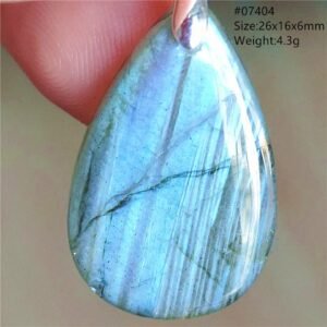 Pendentif Labradorite Bleue 6A - Argent 925 - Pendentif Pierre Naturelle - Yogazen