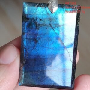 Pendentif Labradorite Bleue 6A - Argent 925 - Pendentif Pierre Naturelle - Yogazen