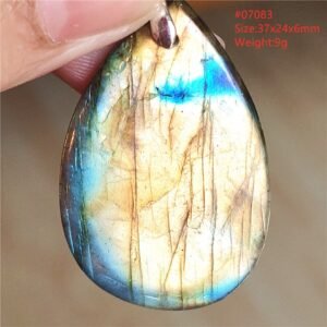 Pendentif Labradorite Bleue 6A - Argent 925 - Pendentif Pierre Naturelle - Yogazen
