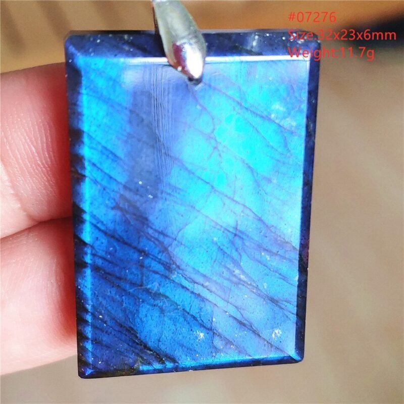 Pendentif Labradorite Bleue 6A - Argent 925 - Pendentif Pierre Naturelle - Yogazen