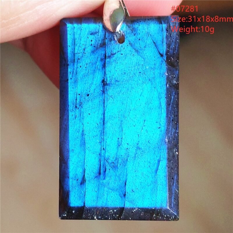 Pendentif Labradorite Bleue 6A - Argent 925 - Pendentif Pierre Naturelle - Yogazen