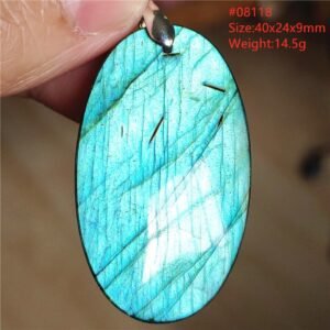 Pendentif Labradorite Bleue 6A - Argent 925 - Pendentif Pierre Naturelle - Yogazen