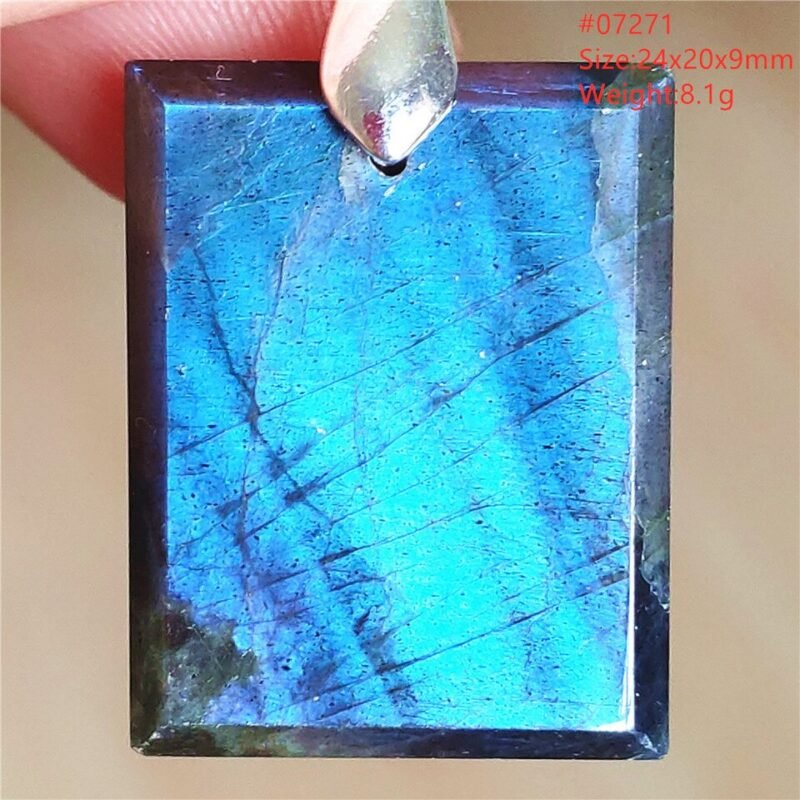 Pendentif Labradorite Bleue 6A - Argent 925 - Pendentif Pierre Naturelle - Yogazen
