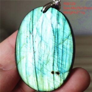 Pendentif Labradorite Bleue 6A - Argent 925 - Pendentif Pierre Naturelle - Yogazen