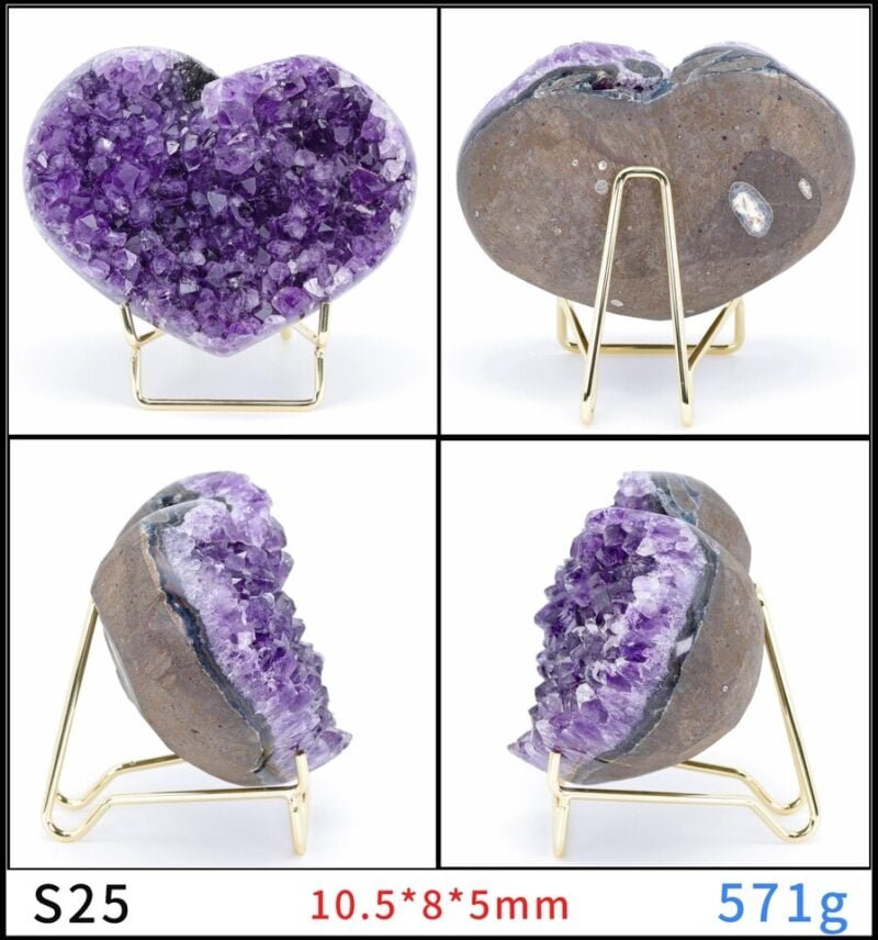 Améthyste en Forme de Coeur - Géode Améthyste - Yogazen