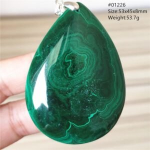Pendentif Malachite 5A - Argent 925 - Pendentif Pierre Naturelle - Yogazen