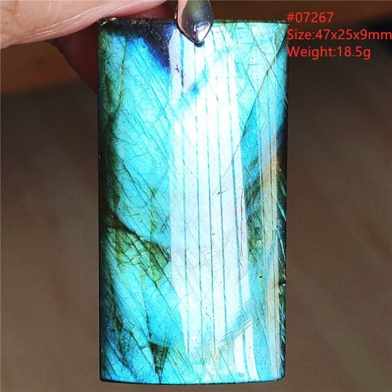 Pendentif Labradorite Bleue 6A - Argent 925 - Pendentif Pierre Naturelle - Yogazen