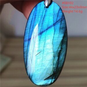 Pendentif Labradorite Bleue 6A - Argent 925 - Pendentif Pierre Naturelle - Yogazen