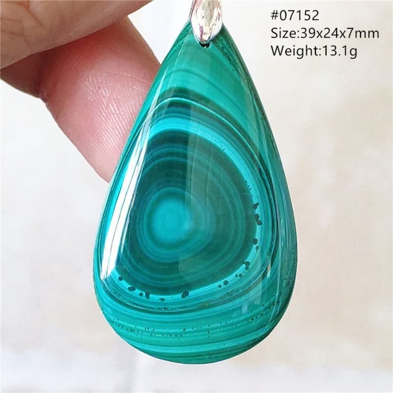 Pendentif Malachite 5A - Argent 925 - Pendentif Pierre Naturelle - Yogazen