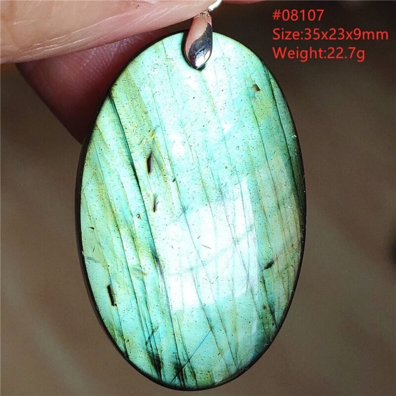 Pendentif Labradorite Bleue 6A - Argent 925 - Pendentif Pierre Naturelle - Yogazen