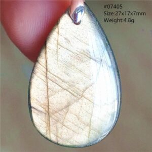 Pendentif Labradorite Bleue 6A - Argent 925 - Pendentif Pierre Naturelle - Yogazen