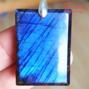 Pendentif Labradorite Bleue 6A - Argent 925 - Pendentif Pierre Naturelle - Yogazen