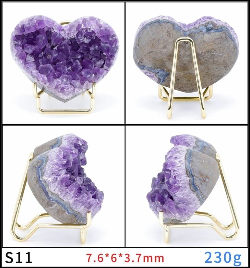 Améthyste en Forme de Coeur - Géode Améthyste - Yogazen