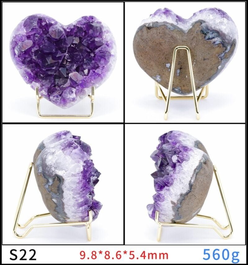 Améthyste en Forme de Coeur - Géode Améthyste - Yogazen