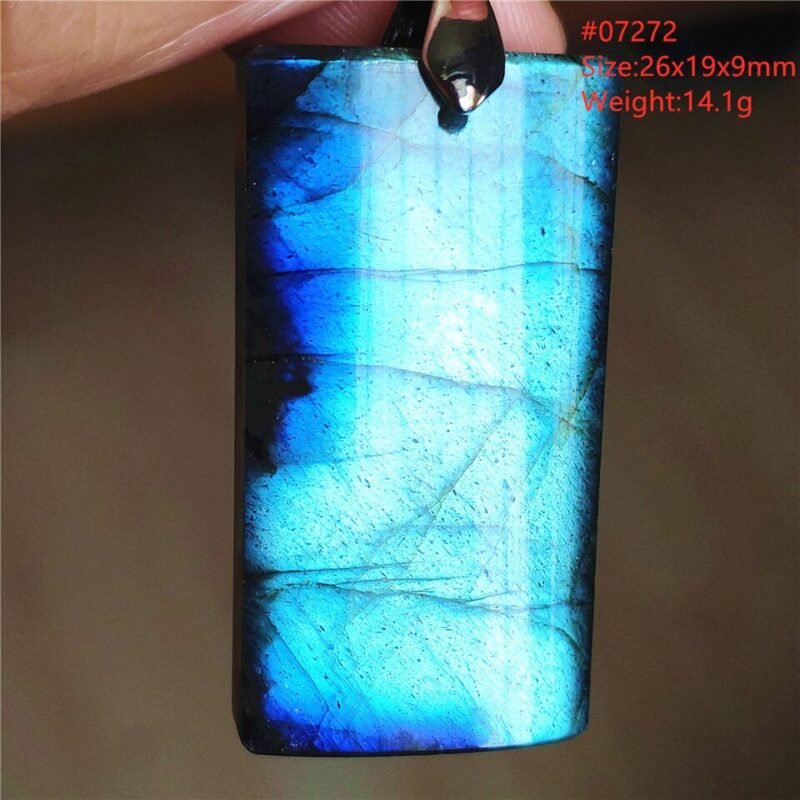 Pendentif Labradorite Bleue 6A - Argent 925 - Pendentif Pierre Naturelle - Yogazen