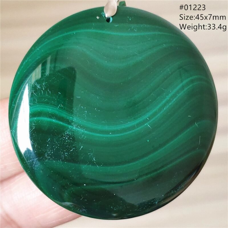 Pendentif Malachite 5A - Argent 925 - Pendentif Pierre Naturelle - Yogazen