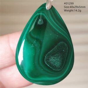 Pendentif Malachite 5A - Argent 925 - Pendentif Pierre Naturelle - Yogazen