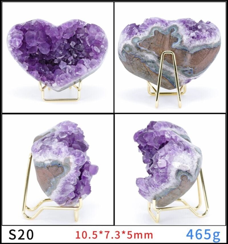 Améthyste en Forme de Coeur - Géode Améthyste - Yogazen