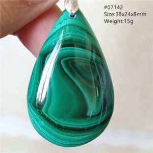 Pendentif Malachite 5A - Argent 925 - Pendentif Pierre Naturelle - Yogazen