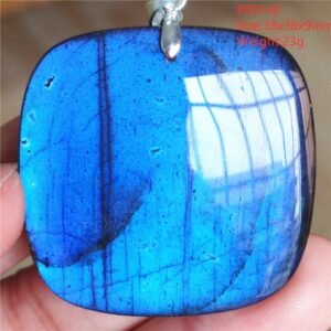 Pendentif Labradorite Bleue 6A - Argent 925 - Pendentif Pierre Naturelle - Yogazen