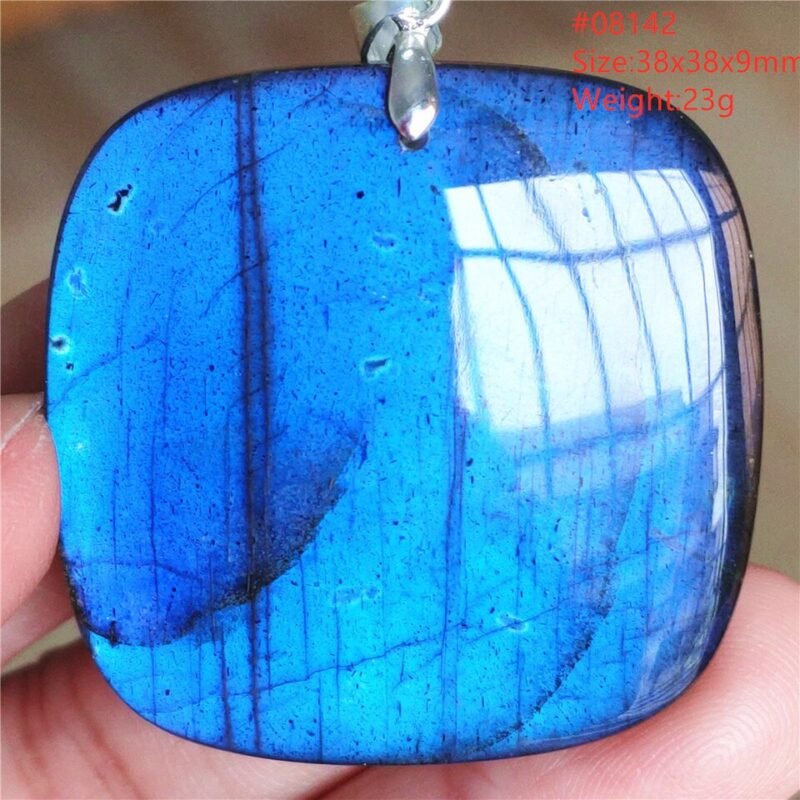 Pendentif Labradorite Bleue 6A - Argent 925 - Pendentif Pierre Naturelle - Yogazen