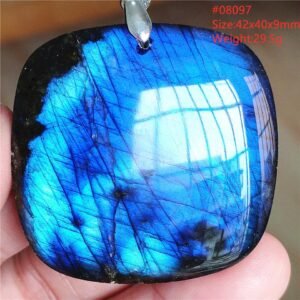 Pendentif Labradorite Bleue 6A - Argent 925 - Pendentif Pierre Naturelle - Yogazen