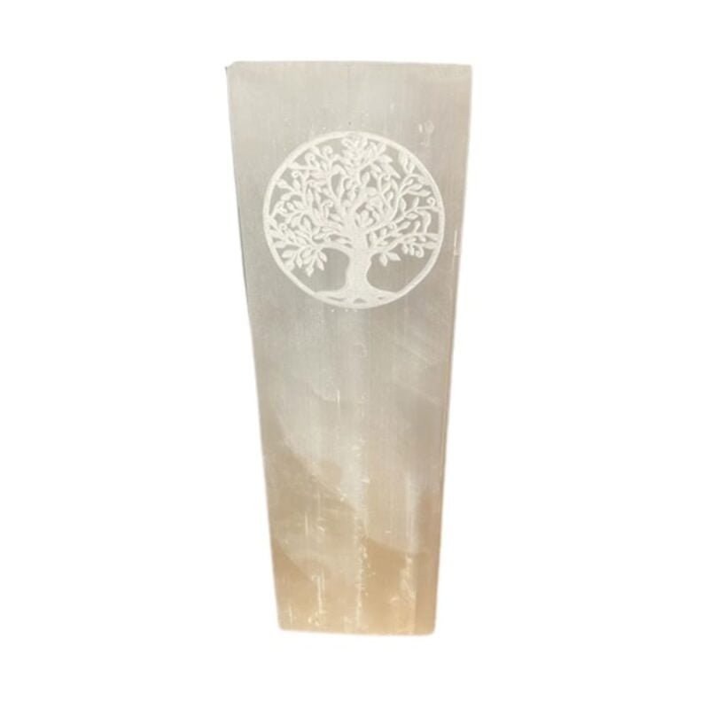 Lampe en Sélénite 25cm - Arbre de Vie - Lampe Sélénite - Yogazen