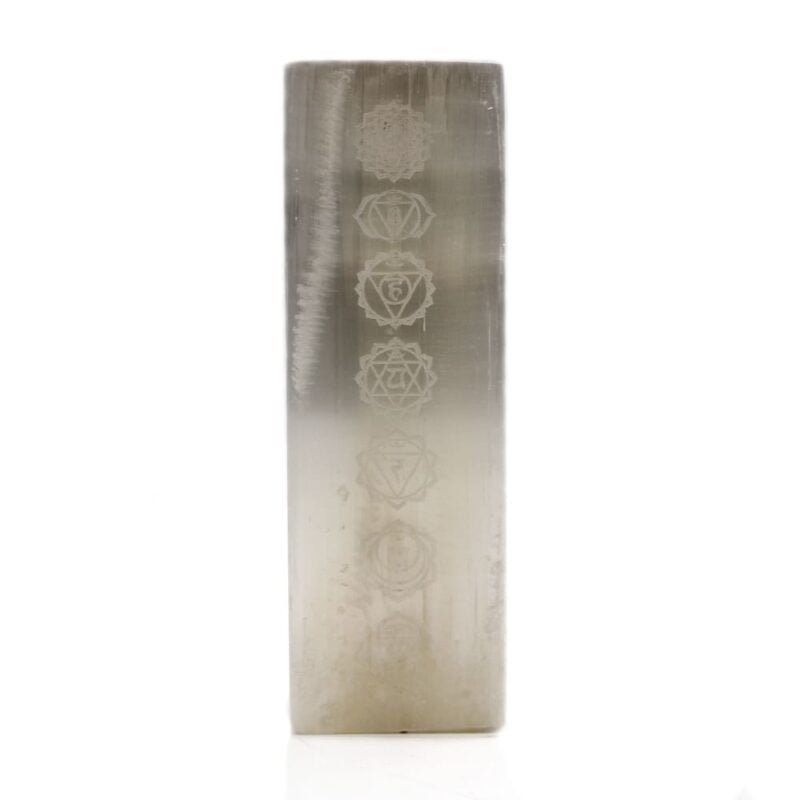 Lampe en Sélénite 25cm - 7 Chakras - Lampe Sélénite - Yogazen