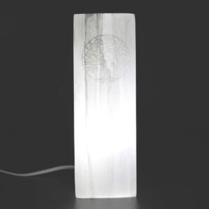 Lampe en Sélénite 25cm - Arbre de Vie - Lampe Sélénite - Yogazen