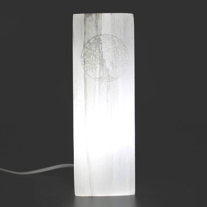 Lampe en Sélénite 25cm - Arbre de Vie - Lampe Sélénite - Yogazen