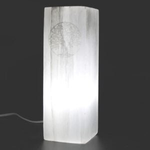 Lampe en Sélénite 25cm - Arbre de Vie - Lampe Sélénite - Yogazen