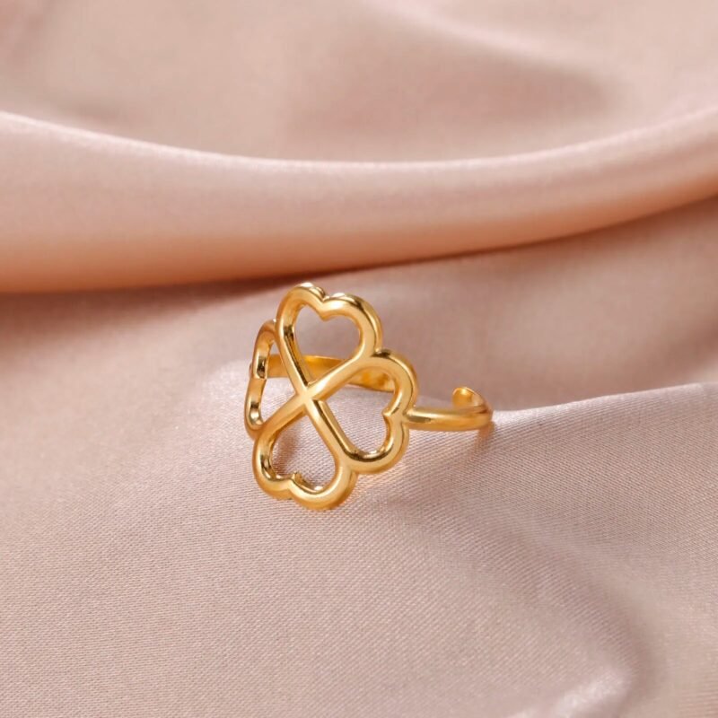 Bague Trèfle à 4 Feuilles - Bague Symbole Sacré - Yogazen