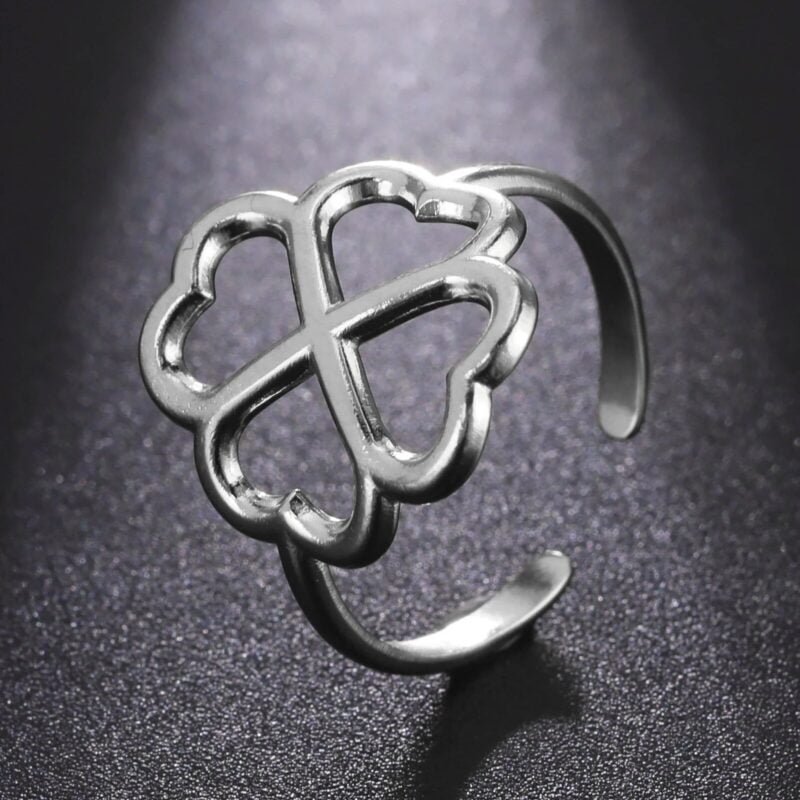 Bague Trèfle à 4 Feuilles - Bague Symbole Sacré - Yogazen