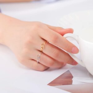 Bague 2 Coeurs - Bague Symbole Sacré - Yogazen