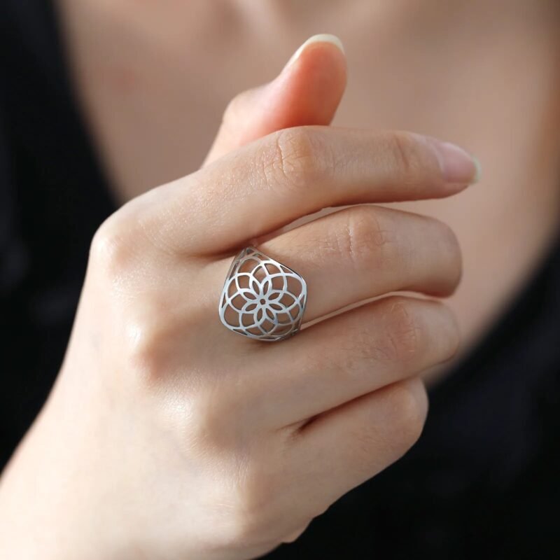 Anneau Fleur de Vie - Bague Symbole Sacré - Yogazen