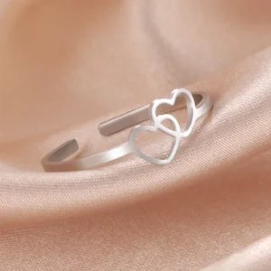Bague 2 Coeurs - Bague Symbole Sacré - Yogazen