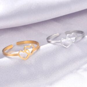 Bague 2 Coeurs - Bague Symbole Sacré - Yogazen