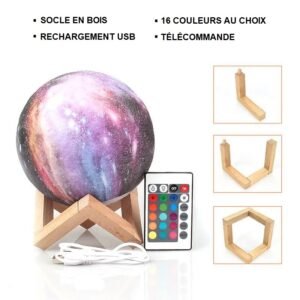 Lampe Lune Galaxie - Deco Zen - Yogazen