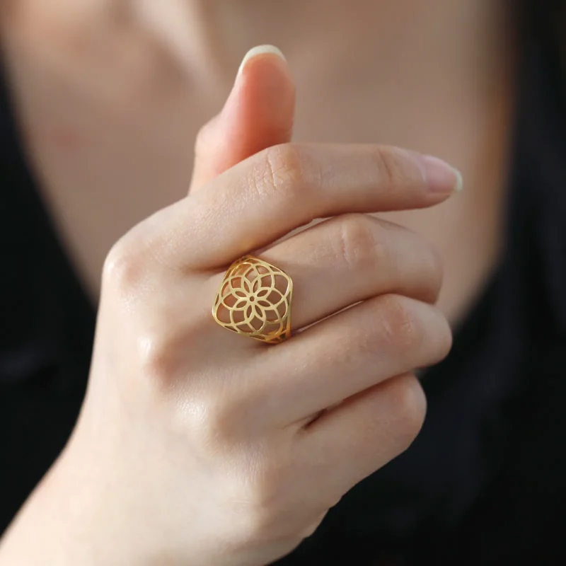 Anneau Fleur de Vie - Bague Symbole Sacré - Yogazen