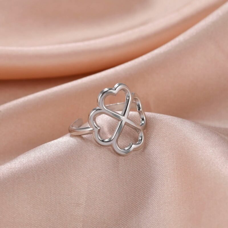 Bague Trèfle à 4 Feuilles - Bague Symbole Sacré - Yogazen