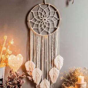 Attrape Rêve Géant en Macramé - 40cm - Non classé - Yogazen