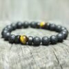 Bracelet pour Homme en Pierre de Lave - Bracelet Bouddhiste - Yogazen