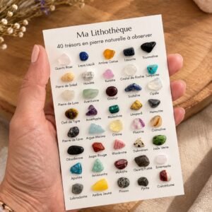 Ma Lithothèque – Collection de 40 véritables pierres naturelles - Collection Artisan Français - Yogazen