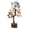 Arbre du Bonheur 7 Chakras – 160 Pierres Brutes, 15 x 18 cm