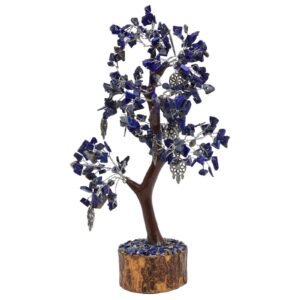 Arbre du Bonheur Lapis Lazuli et Attrape rêve – 300 Pierres, 23 cm