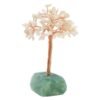 Arbre du Bonheur Pierre de Lune sur Base Fluorite Brute – 14 cm