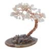 Arbre du Bonheur Pierre de Lune sur Tranche d'Agate – 12 cm