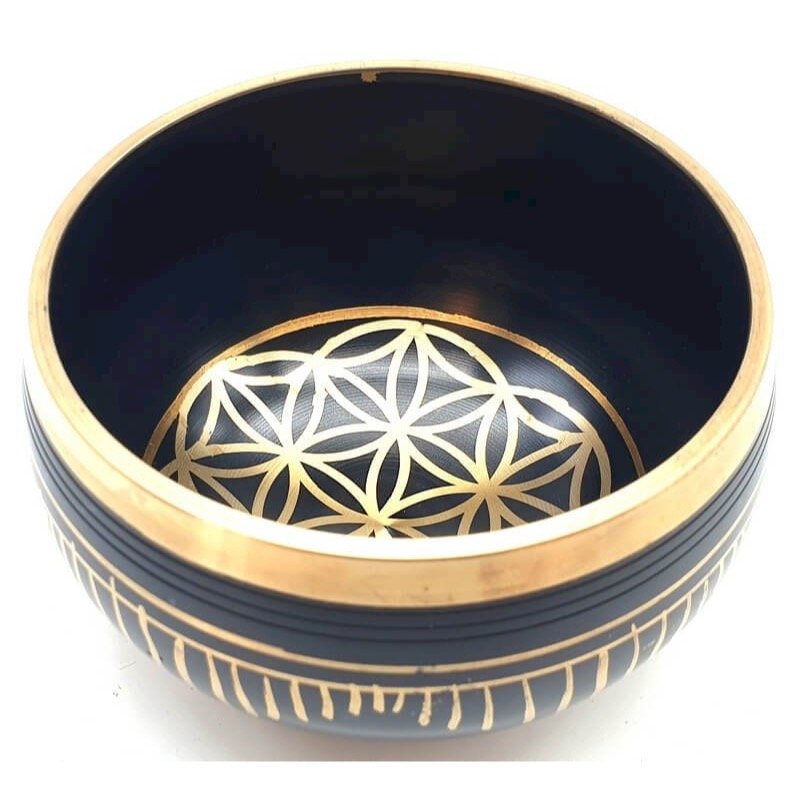 Bol Chantant Aluminium Fleur de Vie 12 cm