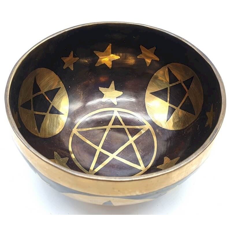Bol Chantant Tibétain Pentagramme 15 cm