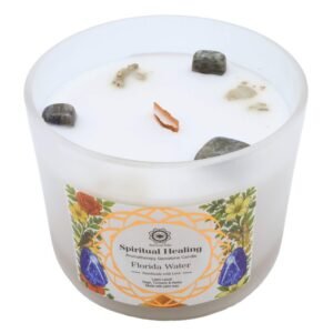 Bougie Green Tree « Guérison Spirituelle » – Lapis Lazuli + Agua Florida, 256 g